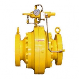 Self-operated axial flow pressure regulating control valve