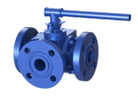 Forged steel three-way ball valve